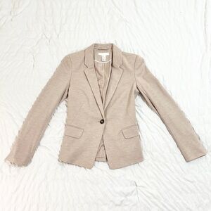 H&M Beige Tailored  One Button Blazer | Size 4